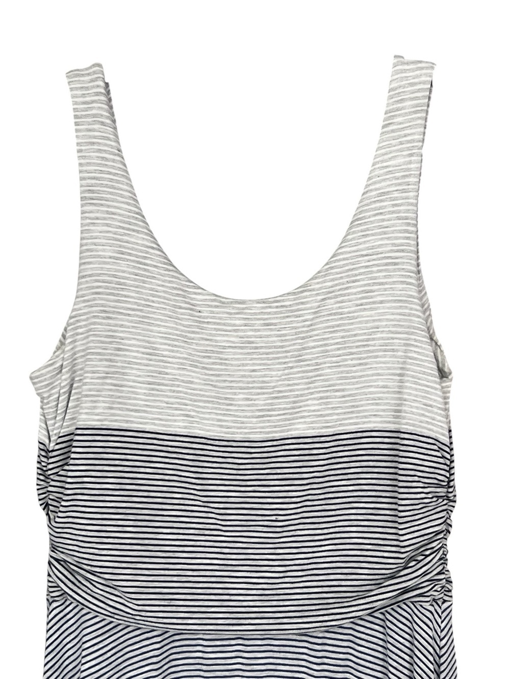 Athleta Santa Maria Sleeveless Dress Gray Striped Size Small - Picture 4 of 11